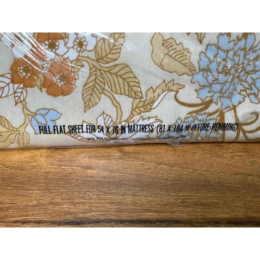 Vintage Cannon Royal Family Full Size No Iton Percale Flat Sheet.‎ Cotswold .